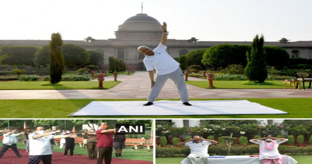 India celebrates 7th International Day of Yoga; President, Union Ministers perform yoga